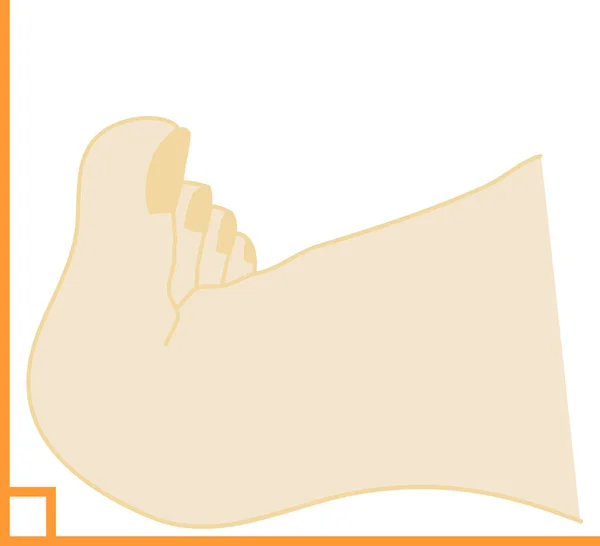 浮动足尖诊断脚爪艺术 — 图库矢量图片