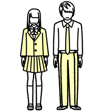 man with woman in suit and blouse vector illustration