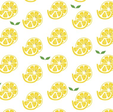 vector illustration of lemon slices on a white