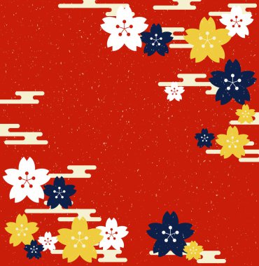 beautiful floral background, vector illustration, sakura