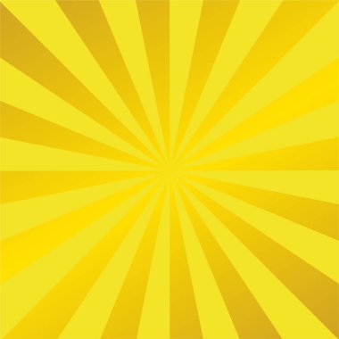 Sarı güneş patlaması arka planı. vektör illüstrasyonu