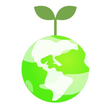 Yaprakları olan yeşil bir ağacın çizimi.