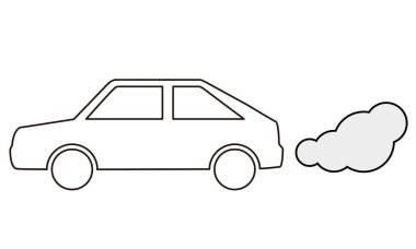 car icon. outline illustration of broken vehicle vector icons for web