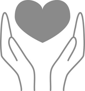 heart icon in black style isolated on white background. hand drawn symbol