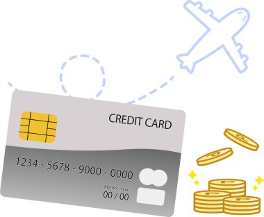 This is an illustration of the reimbursement of points for the cost of travel through the use of credit cards.