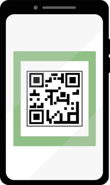 QR kod simgesi. vektör illüstrasyonu