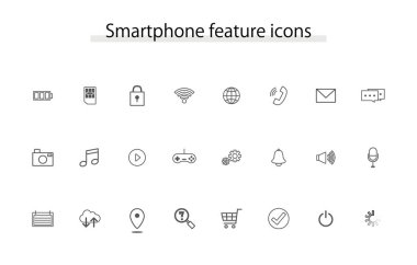 editable linear icons for web and mobile applications