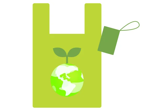 Protección Del Medio Ambiente Eco Bag Clip Arts — Vector de stock