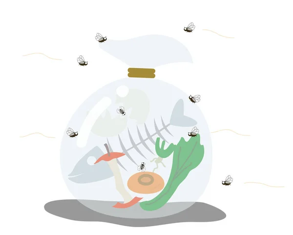 cartoon character of the rocketVector illustration of measures against flies