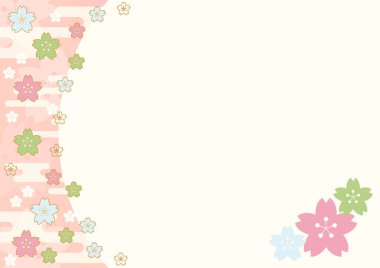 abstract background with flowers and butterflies,sakura