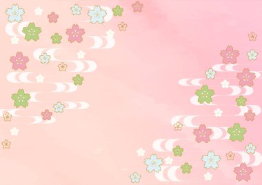 abstract background with flowers and butterflies,sakura