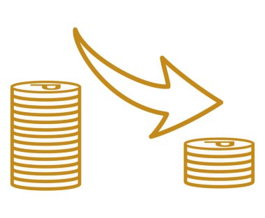 Point coins icon vector. thin line sign. isolated contour symbol illustration