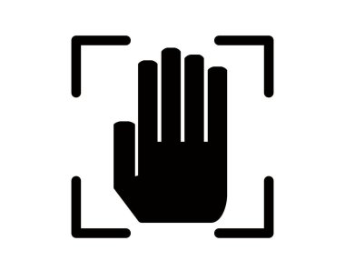 This is an icon (biometric) illustration of vein authentication.