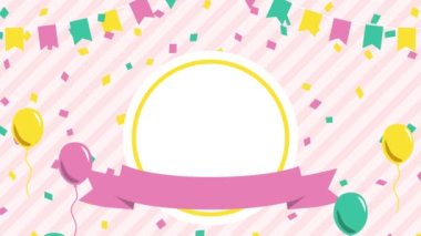 background with balloons and place for text