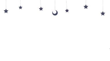 christmas decoration with stars on white background