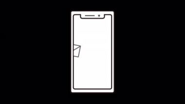 smartphone with shadow. 3d illustration.