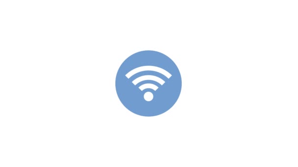 Wifi Icon Vector Illustration — Stock Video