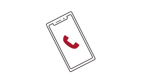 Mobiltelefon Mit Nachrichtenvektor Illustration Design — Stockvideo