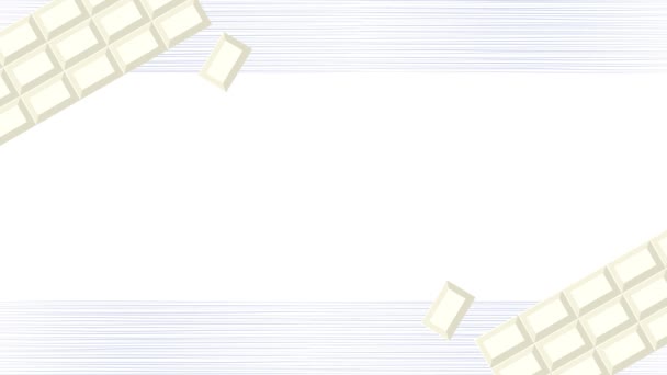White Day Bild Hintergrundbild Animation Video Von Einem Teller Schokolade — Stockvideo