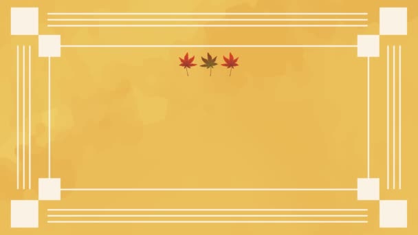 箭头布局的矢量插图秋天树叶背景动画视频 — 图库视频影像