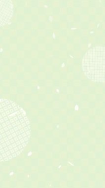 Japanese pattern background animation video of a circle of deer pattern slowly rotating and falling on a checkered background Loopable