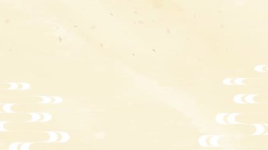 This is an animated video of a flowing water pattern and a cherry blossom snowstorm background.