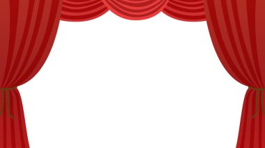 This is a framed illustration of a stage curtain.