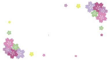 Bu zarif, dönen kiraz çiçeği çerçevesinin animasyon videosu. Döndürülebilir / alfa kanalı ile