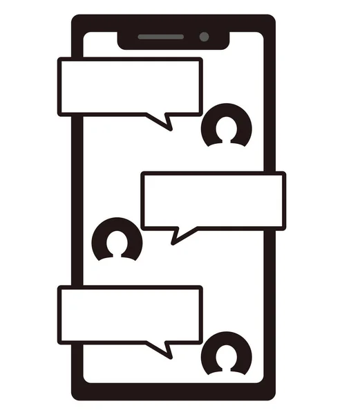 これはSns上でのコミュニケーションのイラストです — ストックベクタ