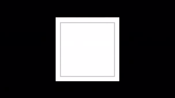 Detta Animerad Video Roterande Fyrkantig Rektangel Ram — Stockvideo