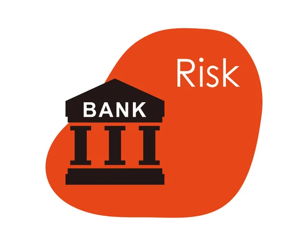 Dies Veranschaulicht Das Risiko Einer Einlage Bei Einer Bank — Stockvektor