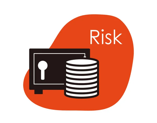 Illustration Risk Depositing Credit Union — Stock Vector
