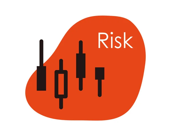 Illustration Candlestick Chart Stock Trading Risk — Stock Vector