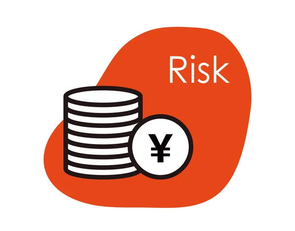 Illustration Risk Yen Deposits — Stock Vector