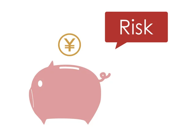 Illustration Risk Yen Deposits — Stock Vector