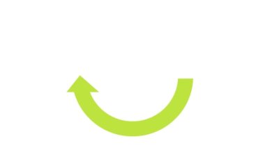 Dairesel bir işaretin üç kez dönen ve görünen iki okuyla canlandırılmış videosu. Sonuncusu kaybolur ve kaybolur..