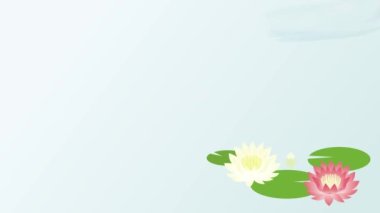 Bu, ışıldayan su zambaklarının çiçek açtığı bir arka plan animasyon videosu.