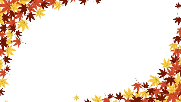 Фоновая Иллюстрационная Рамка Падающего Листа Мотивом Осенних Листьев — стоковый вектор