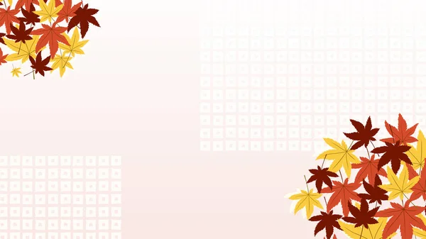 Background Illustration Frame Falling Leaf Motif Autumn Leaves — Stock Vector