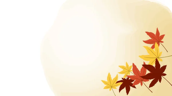 这是以秋天树叶为主题的落叶的背景图框 — 图库矢量图片