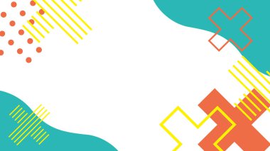 Rastgele yerleştirilmiş haçlarla soyut arkaplan çerçeve çizimi.