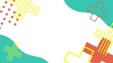 Rastgele yerleştirilmiş ve dönen çapraz ile soyut arkaplan çerçeveli canlandırılmış video. Döndürülebilir