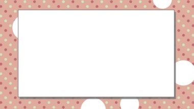 Açıklayıcı çerçeveli, noktalı çizgili arka planda daireler olan bir arkaplan çerçevesinin animasyon videosu.