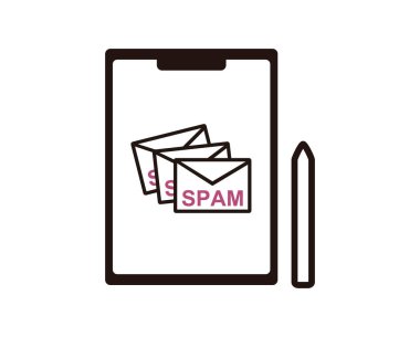 Bu illüstrasyon çok sayıda spam e-postasını gösterir.