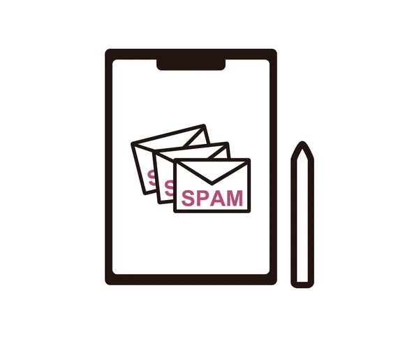 Bu illüstrasyon çok sayıda spam e-postasını gösterir.