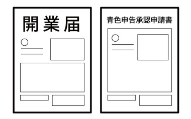 Bu, işletme açılışına ilişkin bir bildirim seti ve mavi vergi iadesi için bir başvuru..