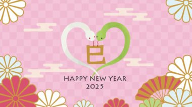 Bu, Yılan Yılı 2025 'i kutlayan sevimli bir yeni yıl karşılama videosu..
