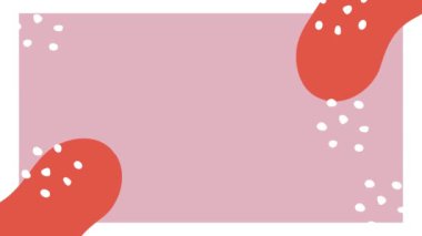 Sevimli, el çizimi, gevşek soyut arkaplan çerçeveli animasyon videosu.