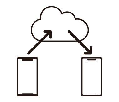 Bu, telefon modellerini değiştirirken çekilmiş bir görüntü. Bulut aracılığıyla.