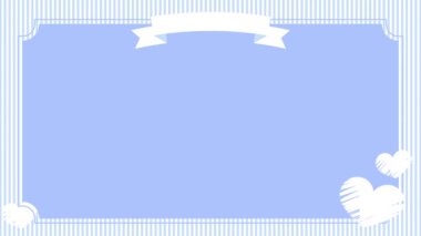 Beyaz Gün için kabarık yüzen kalpleri olan animasyon arka plan videosu.